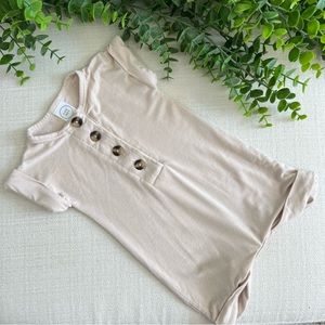 Lou Lou & Company Romper Size Newborn - 3 Months - Lt Beige - Unworn only washed